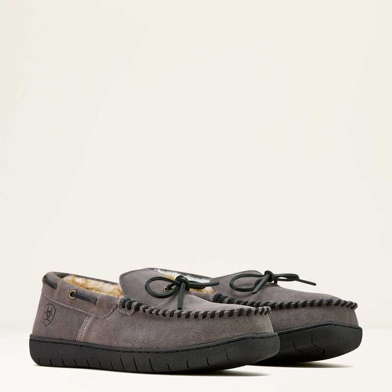 Ariat Moccasin Slipper Grey | 210GJEKCQ