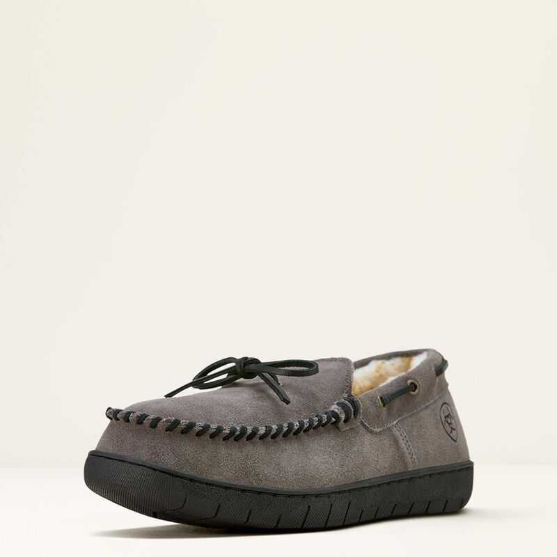 Ariat Moccasin Slipper Grey | 210GJEKCQ