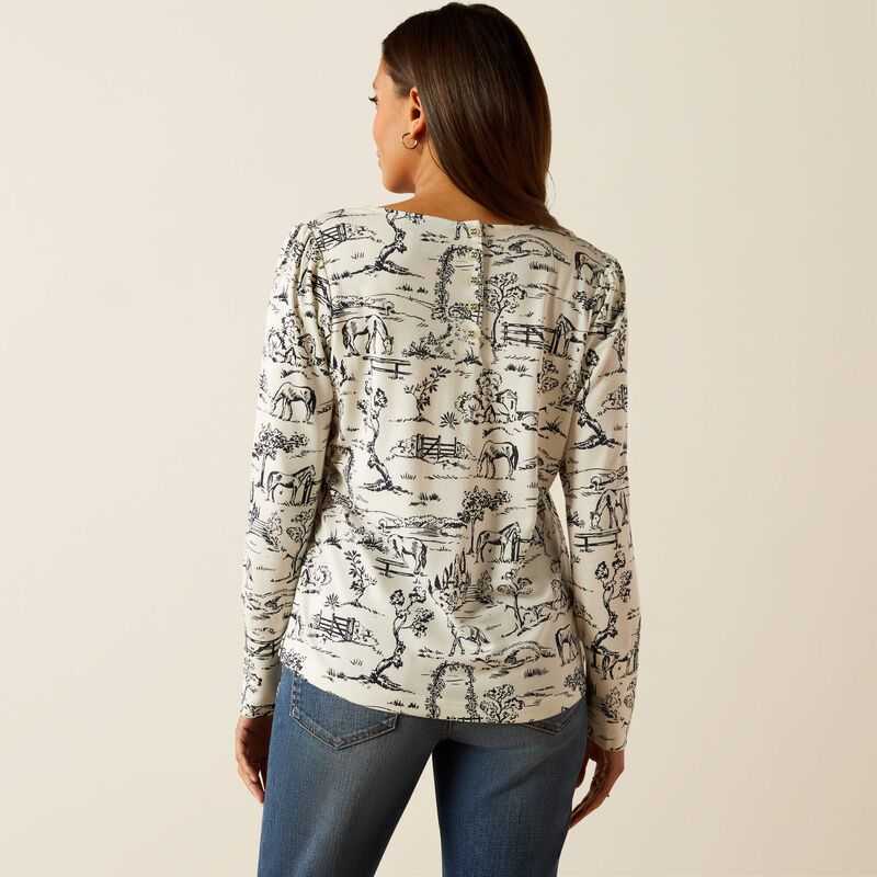 Ariat Nellore T-Shirt Toile Scene Print | 057XNOUGL