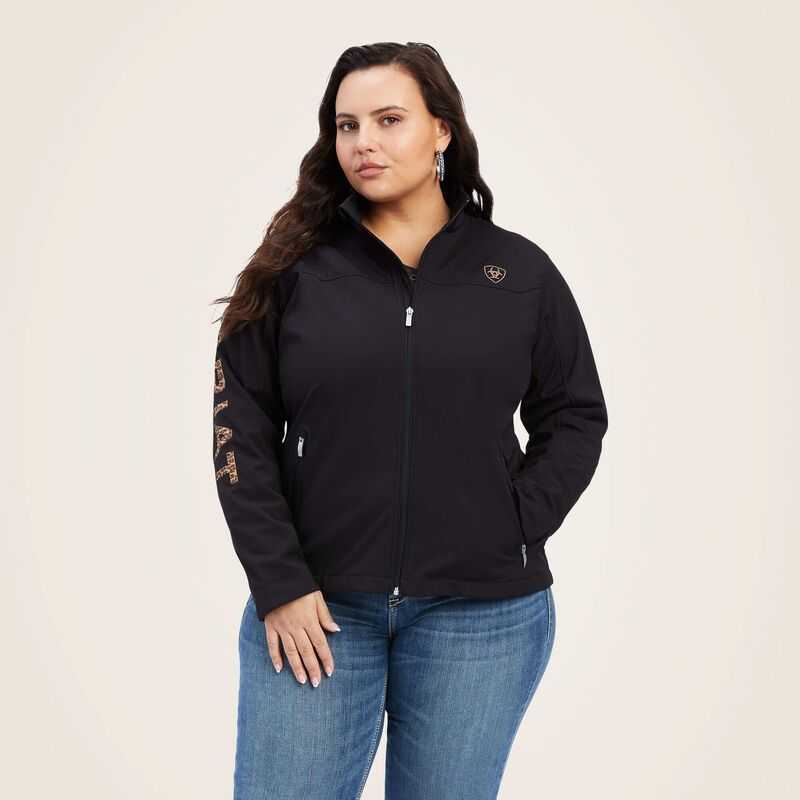 Ariat New Team Softshell Jacket Black / Leopard | 134GVIQAX