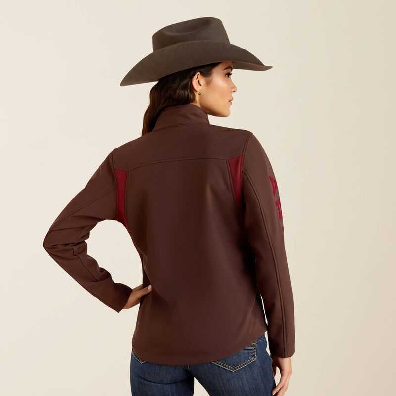 Ariat New Team Softshell Jacket Chocolate Purple / Brown | 632IZLUTK