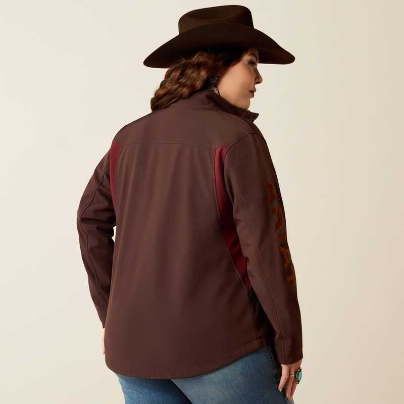 Ariat New Team Softshell Jacket Chocolate Purple / Brown | 632IZLUTK