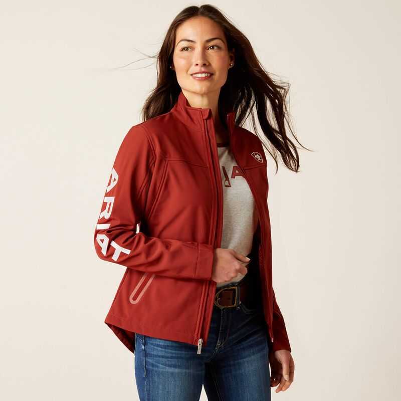 Ariat New Team Softshell Jacket Dark Red | 534SPLUJA