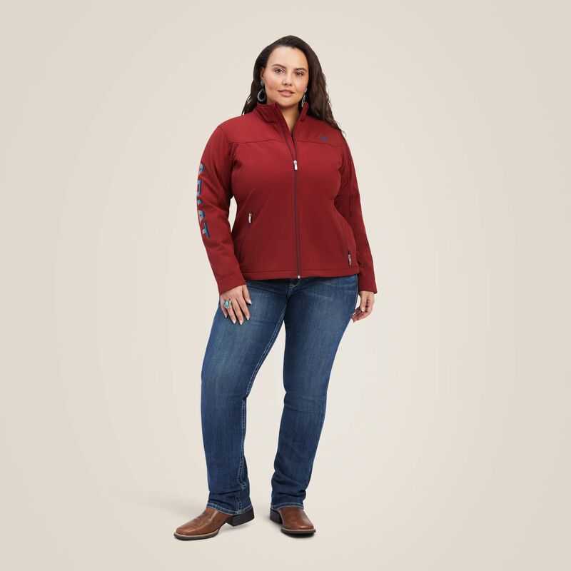 Ariat New Team Softshell Jacket Dark Red | 254EIZWRL