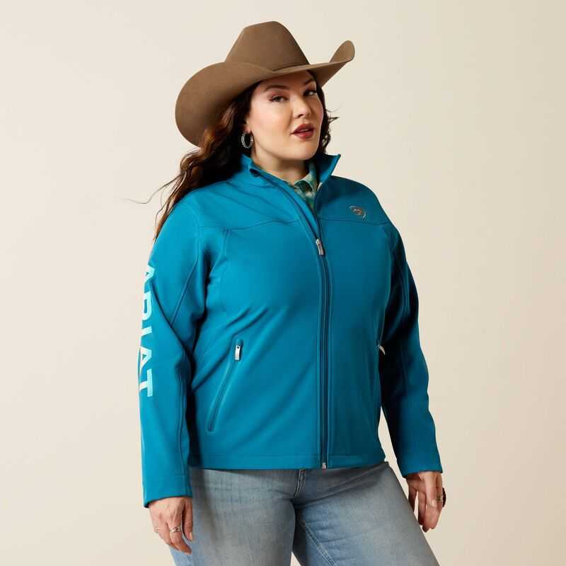 Ariat New Team Softshell Jacket Ocean Depths|retro Ranch Print | 640SIYGNX