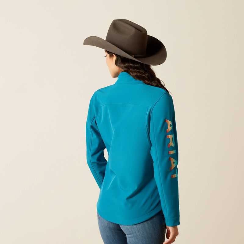 Ariat New Team Softshell Jacket Ocean Depths|retro Ranch Print | 640SIYGNX