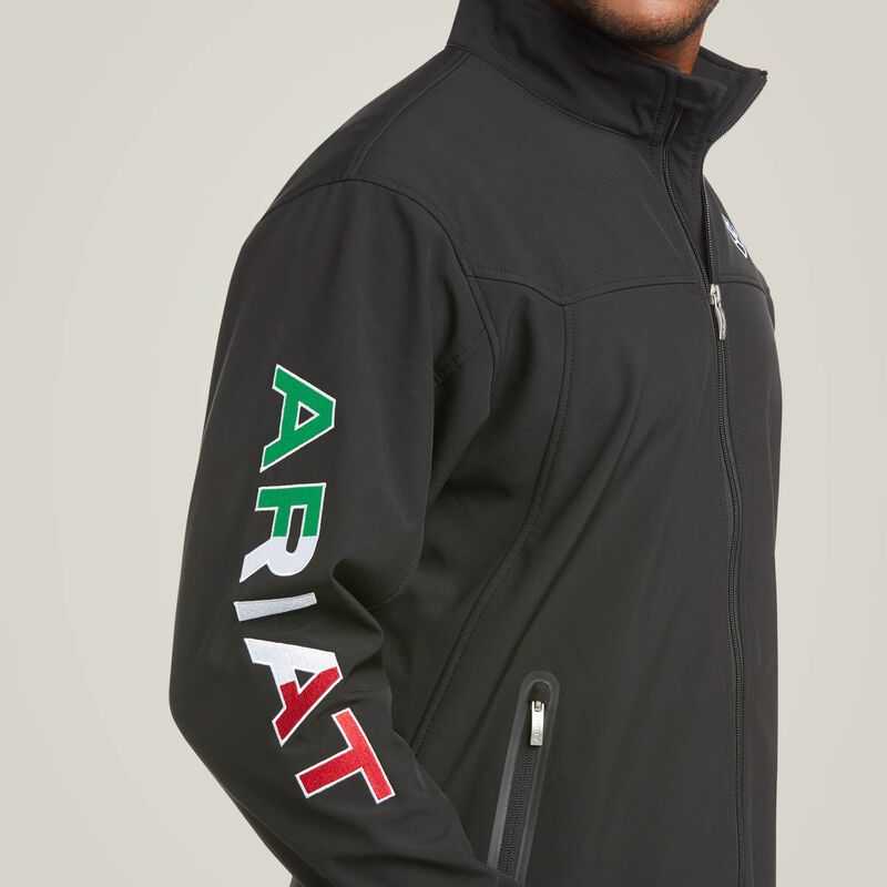 Ariat New Team Softshell MEXICO Jacket Black | 208WKYORQ