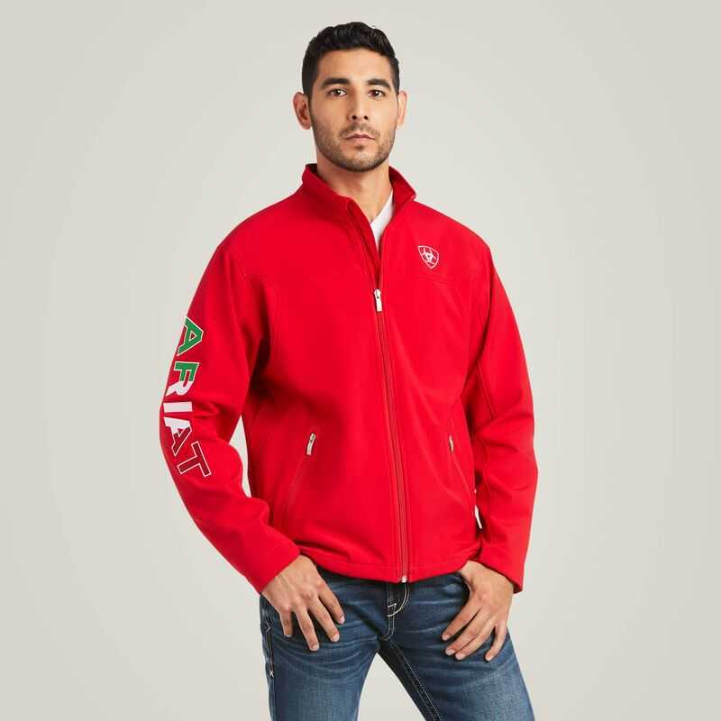 Ariat New Team Softshell MEXICO Jacket Red | 146CJMZAO