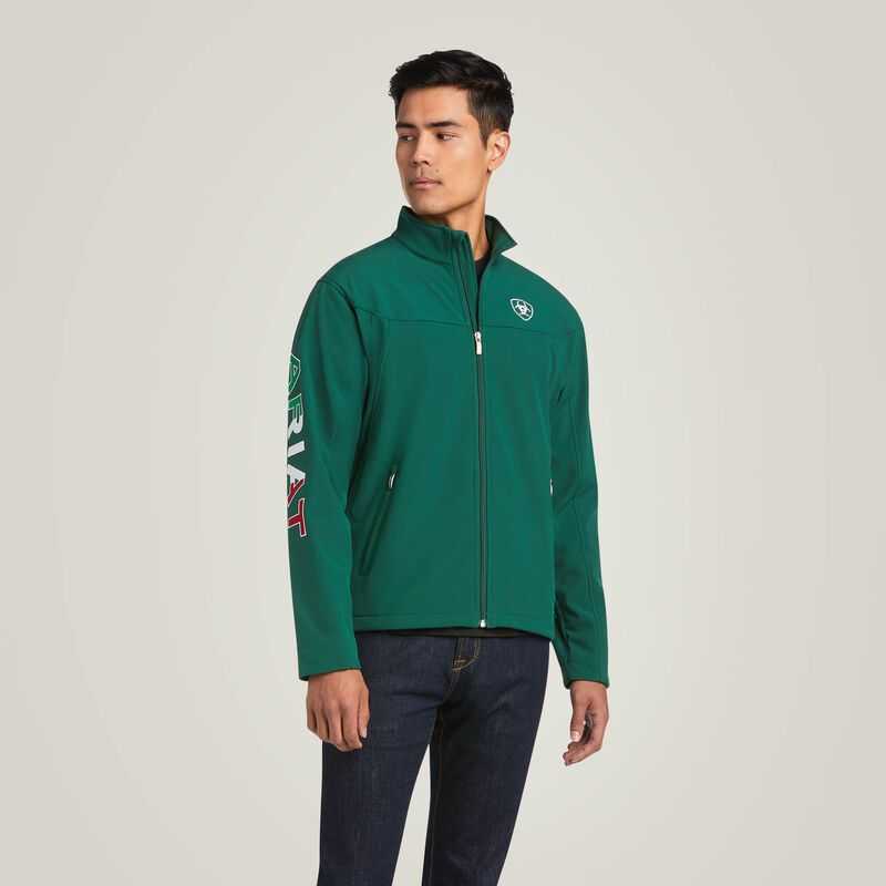 Ariat New Team Softshell MEXICO Jacket Verde | 409CVWRMI