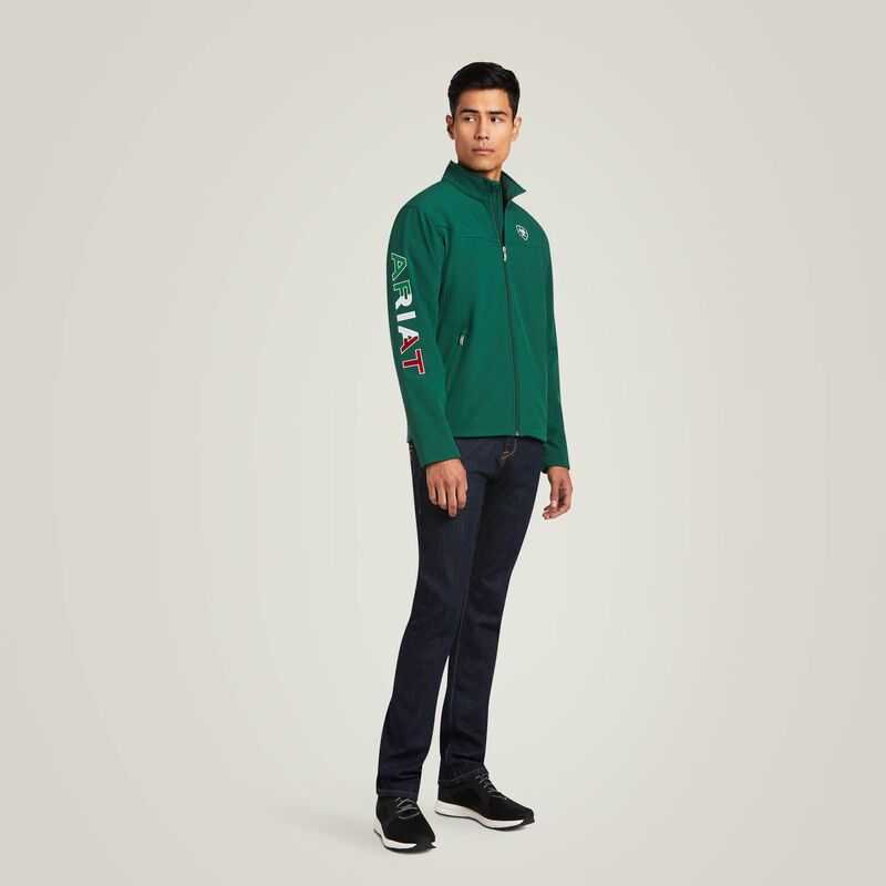 Ariat New Team Softshell MEXICO Jacket Verde | 409CVWRMI