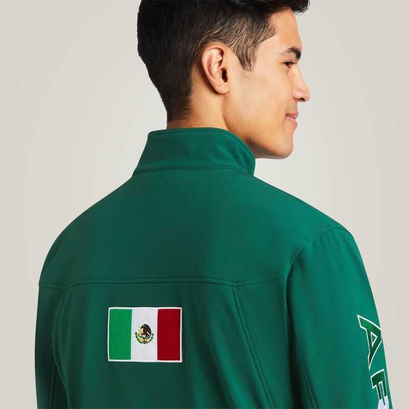 Ariat New Team Softshell MEXICO Jacket Verde | 409CVWRMI