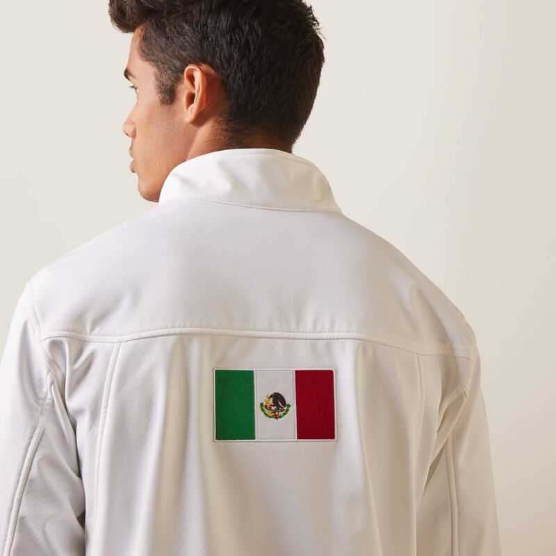 Ariat New Team Softshell MEXICO Jacket White | 185LHXBNM