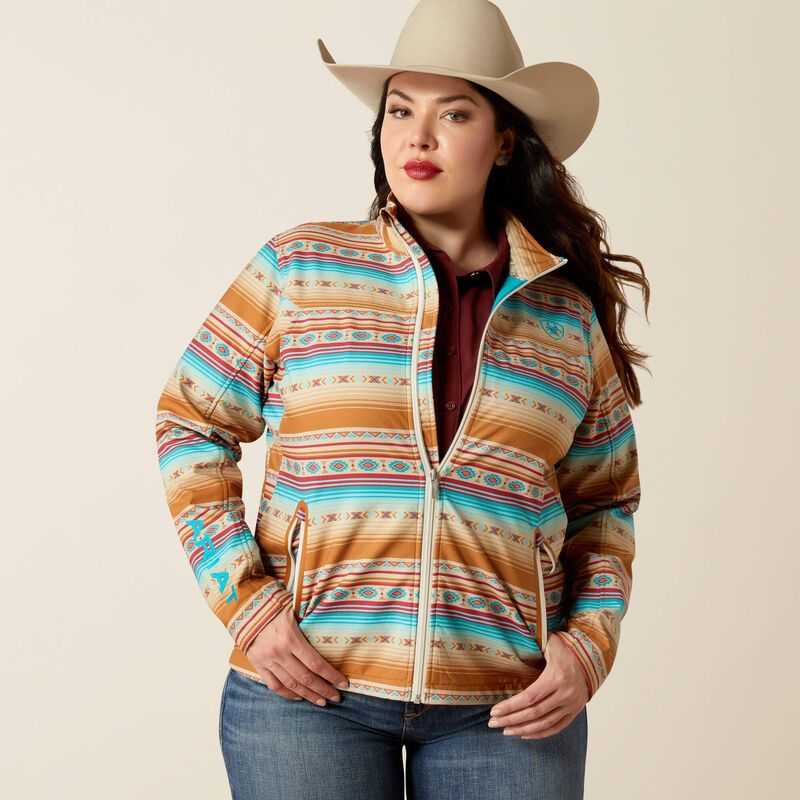 Ariat New Team Softshell Print Jacket Fallon Serape Print | 632NVASCJ