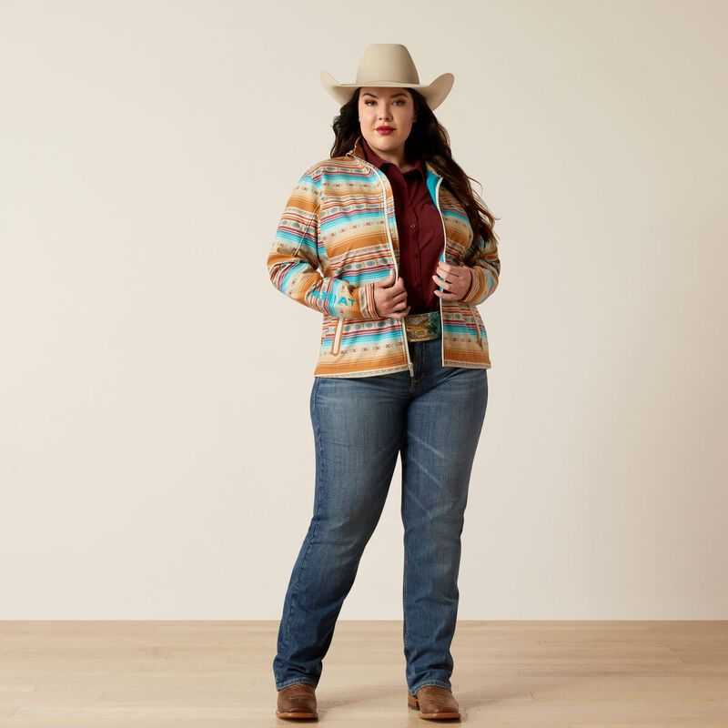 Ariat New Team Softshell Print Jacket Fallon Serape Print | 632NVASCJ