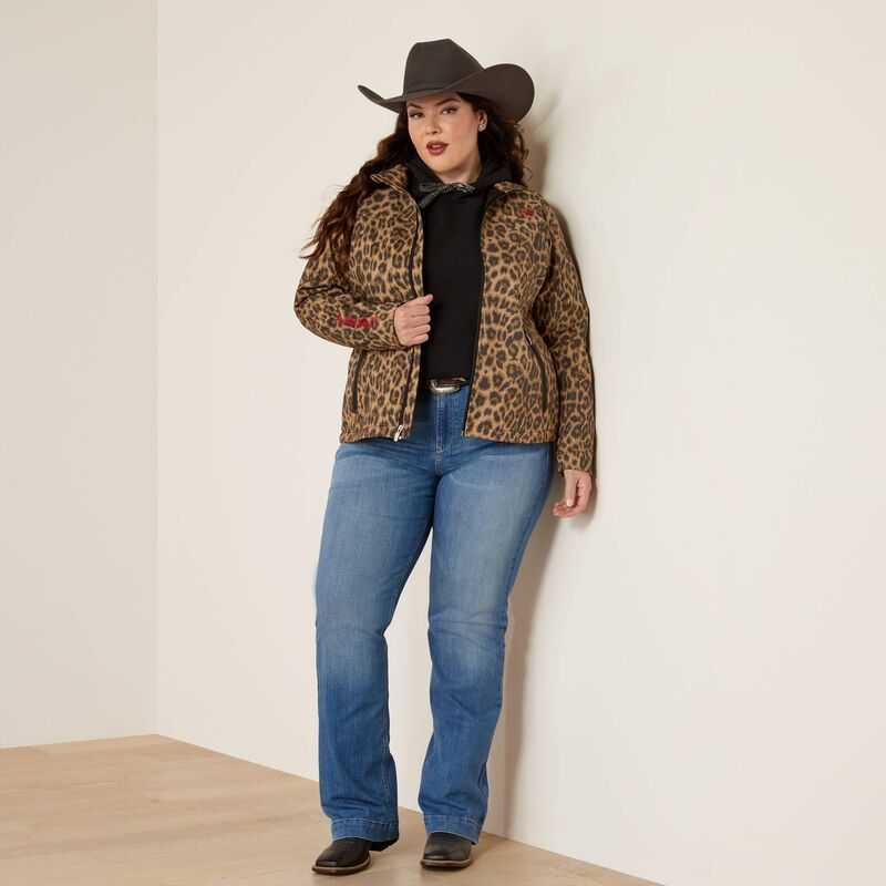 Ariat New Team Softshell Print Jacket Leopard | 495YQNSFL