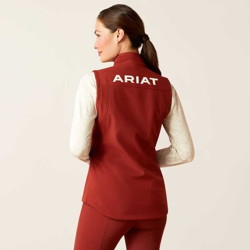 Ariat New Team Softshell Vest Dark Red | 874ZTKWJF