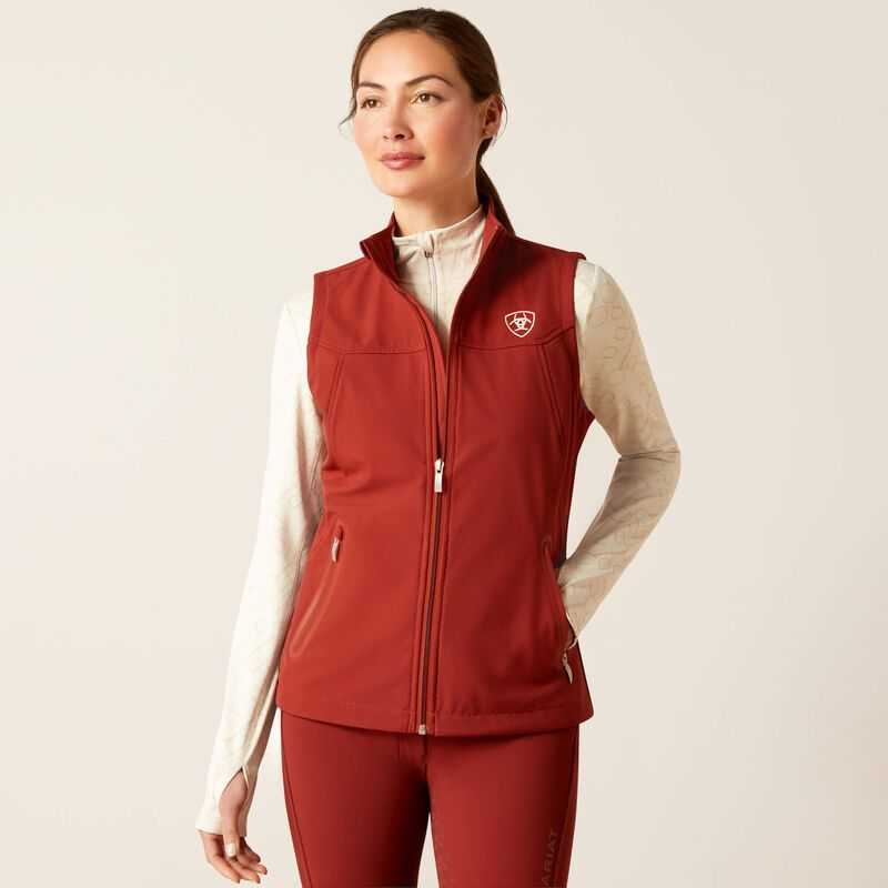 Ariat New Team Softshell Vest Dark Red | 874ZTKWJF