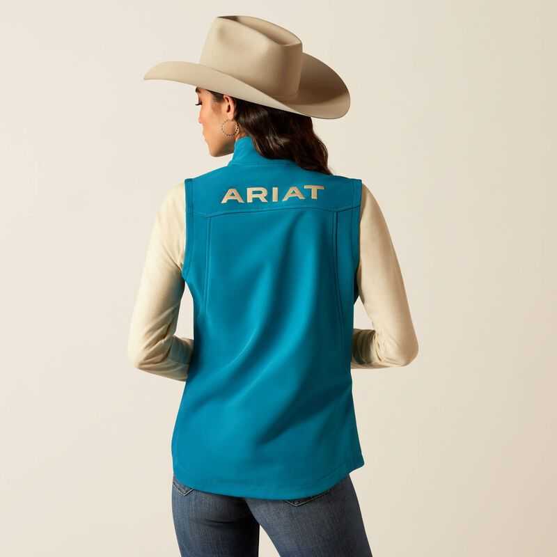 Ariat New Team Softshell Vest Ocean Depths|retro Ranch Print | 379XRAKPQ