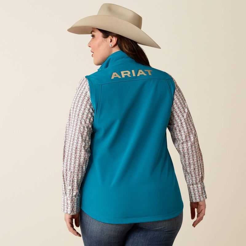 Ariat New Team Softshell Vest Ocean Depths|retro Ranch Print | 379XRAKPQ