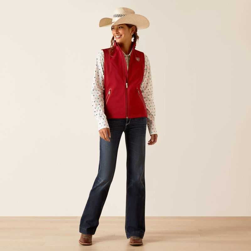 Ariat New Team Softshell Vest Orange / Pink | 270PULVXD