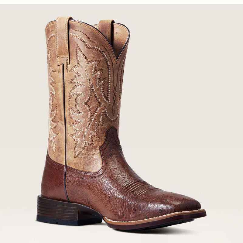 Ariat Night Life Ultra Western Boot Antique Tabac Sq Ostrich | 045OAIPYJ