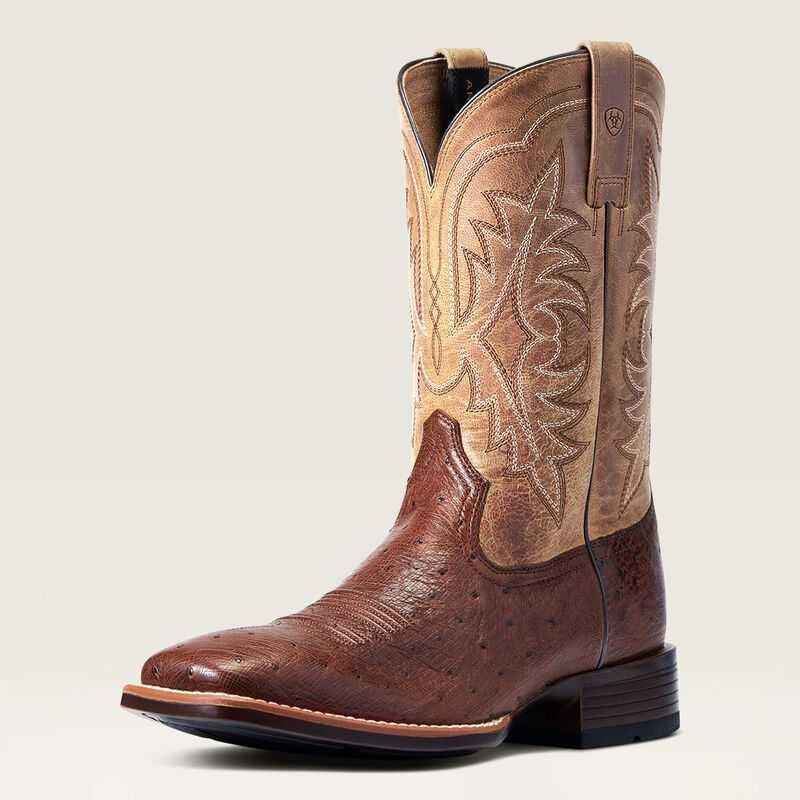 Ariat Night Life Ultra Western Boot Antique Tabac Sq Ostrich | 045OAIPYJ