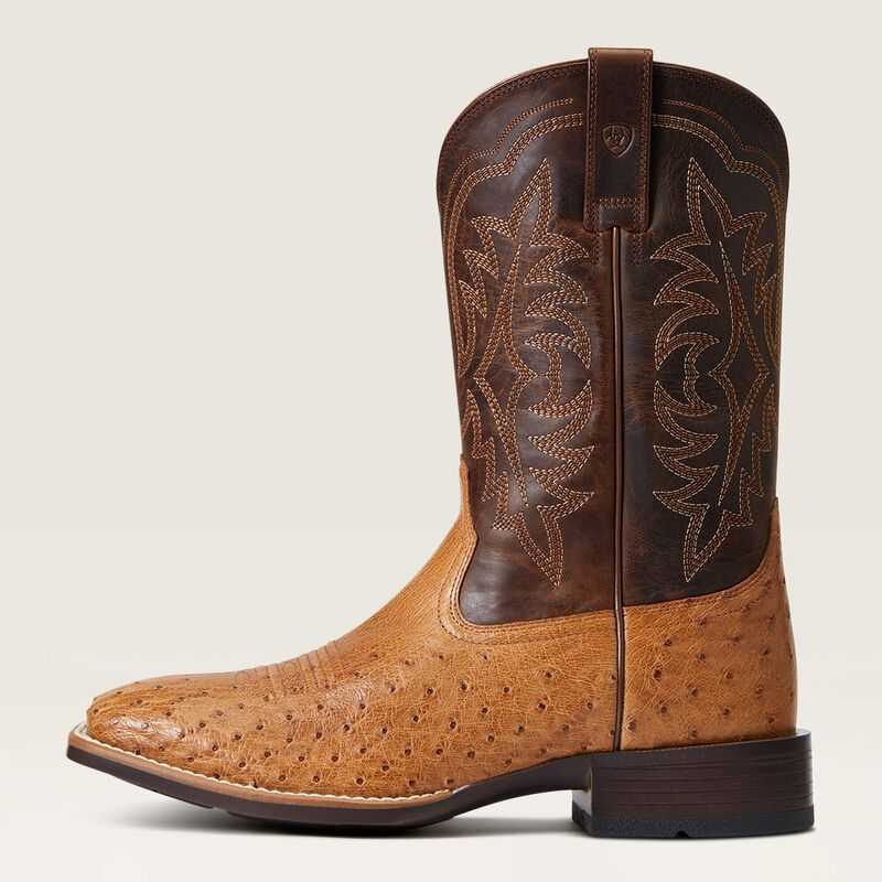 Ariat Night Life Ultra Western Boot Ranger Smooth Quill Ostrich | 347XPSMRO