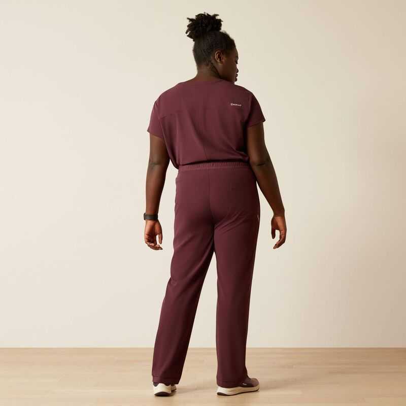 Ariat Nightingale Utility Stretch Scrub Pant Winetasting | 638IDEJMU