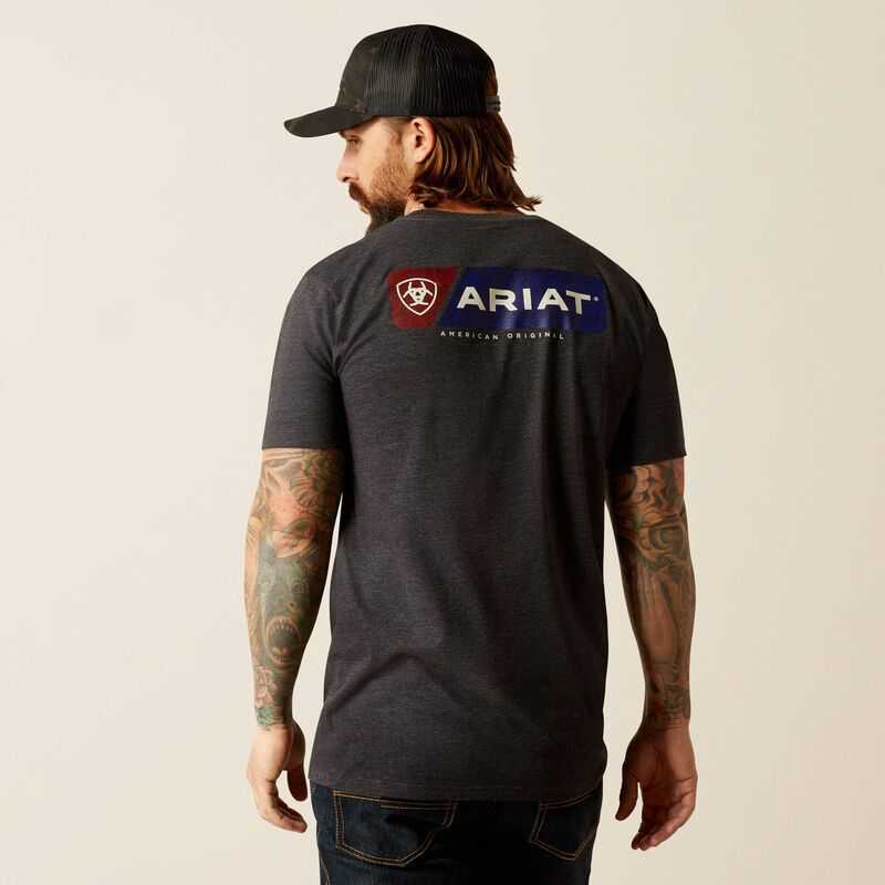 Ariat Original Lines T-Shirt Grey | 328PSKOEF