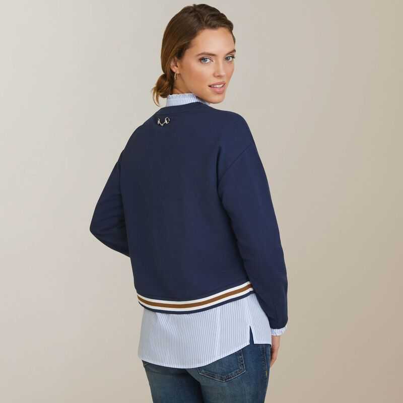 Ariat Pacifica Sweatshirt Navy | 267HBNJEI