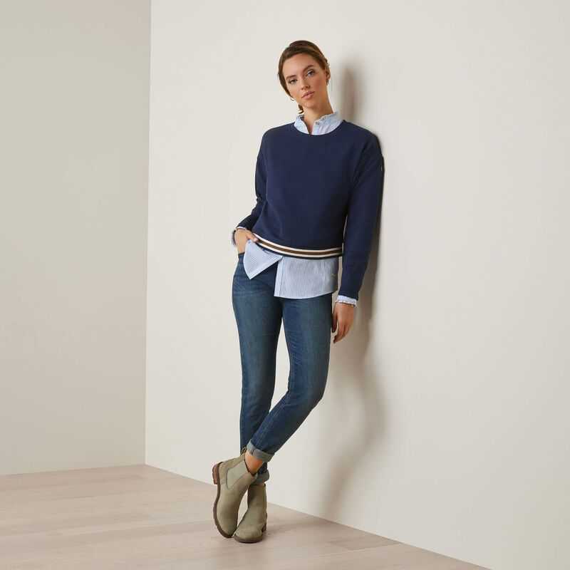 Ariat Pacifica Sweatshirt Navy | 267HBNJEI