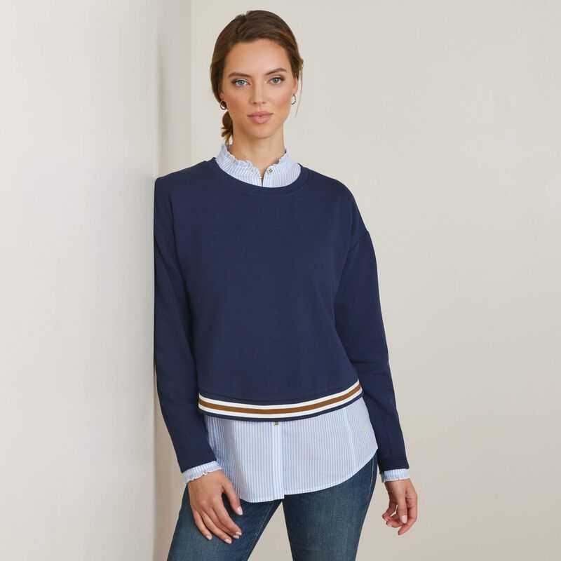 Ariat Pacifica Sweatshirt Navy | 267HBNJEI