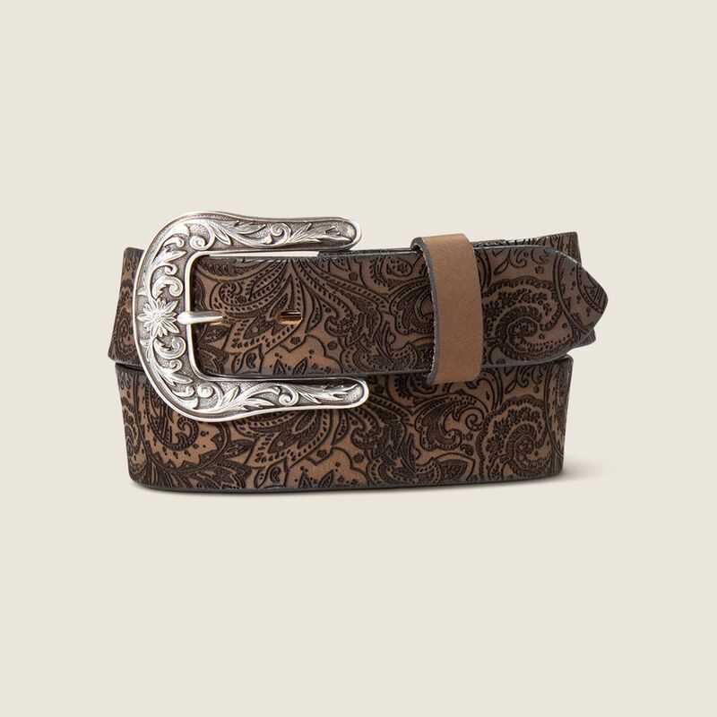 Ariat Paisley Tooled Belt Brown | 039KIHNRZ