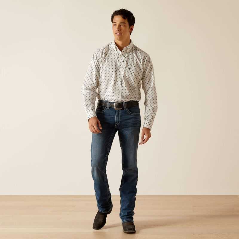 Ariat Parker Classic Fit Shirt White | 745NBOKHU