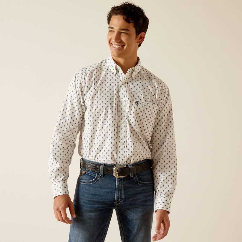 Ariat Parker Classic Fit Shirt White | 745NBOKHU