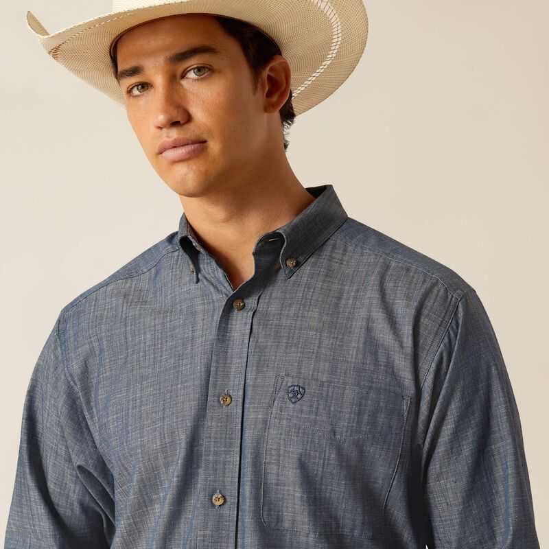 Ariat Patrick Classic Fit Shirt Blue | 691YWKFSD