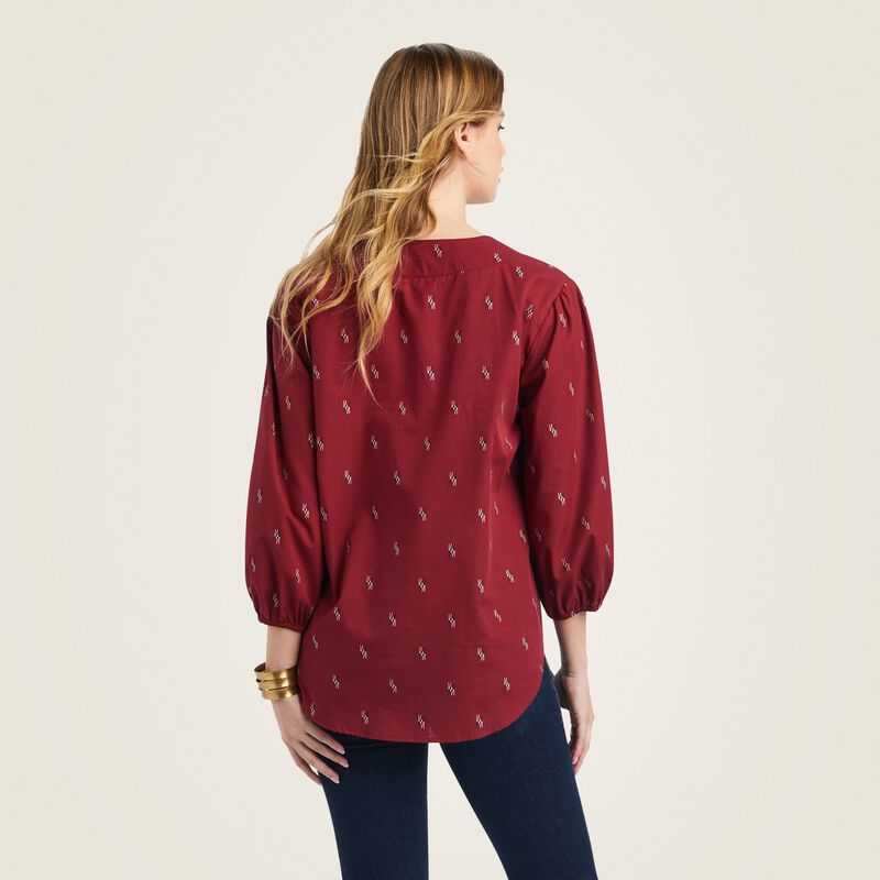 Ariat Peasant Top Chimayo Blouse Chimayo Dobby | 241PQEWNA