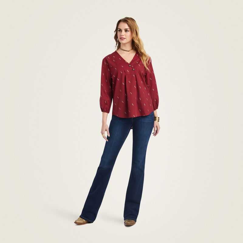 Ariat Peasant Top Chimayo Blouse Chimayo Dobby | 241PQEWNA