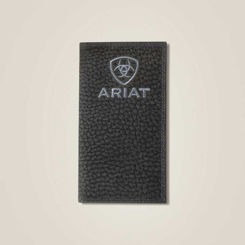 Ariat Pebble Leather Rodeo Wallet Black | 692UIWETV