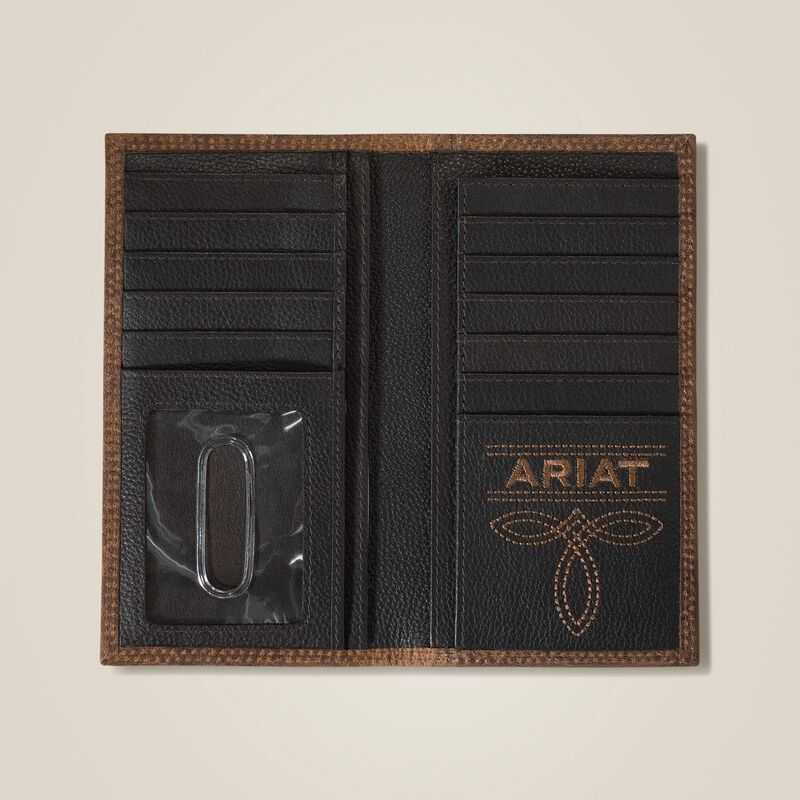 Ariat Pebble Leather Rodeo Wallet Brown | 837SRTIVQ