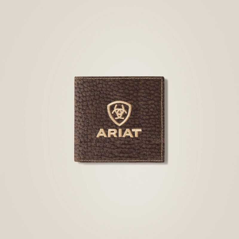 Ariat Pebble Leather Trifold Wallet Brown | 126LXETGK