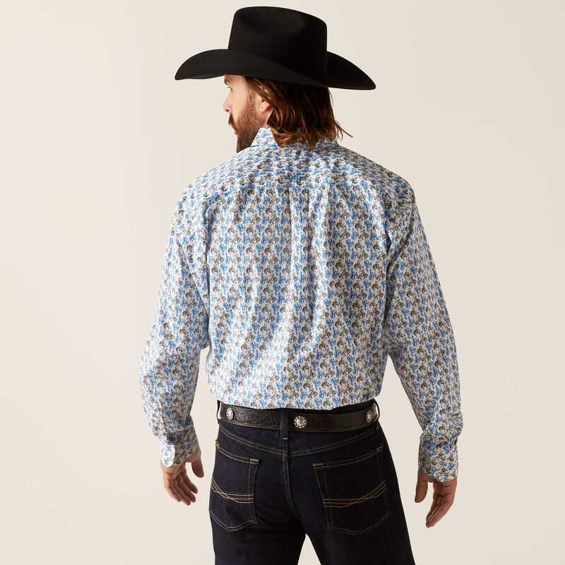 Ariat Peerce Classic Fit Shirt White | 435KYVRXG