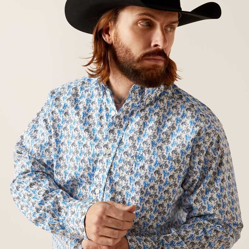 Ariat Peerce Classic Fit Shirt White | 435KYVRXG