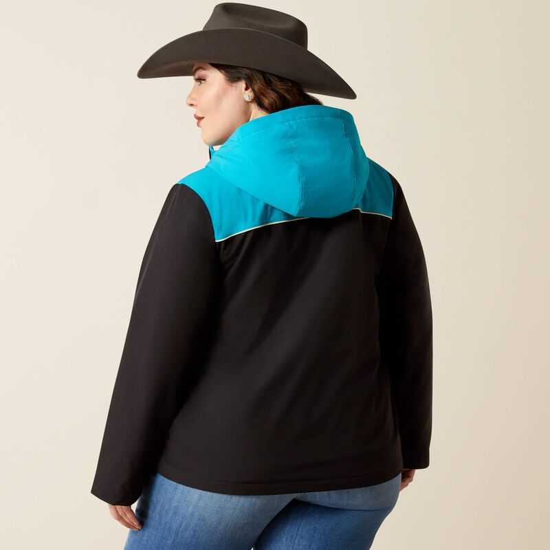 Ariat Pioneer StretchShell Jacket Black / Turquoise | 105XEQZDT