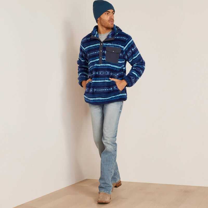 Ariat Polar Bear Fleece Hoodie Blue | 729ULTBHO