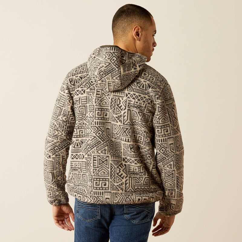 Ariat Polar Bear Fleece Hoodie Light Brindle | 637MTSUZQ