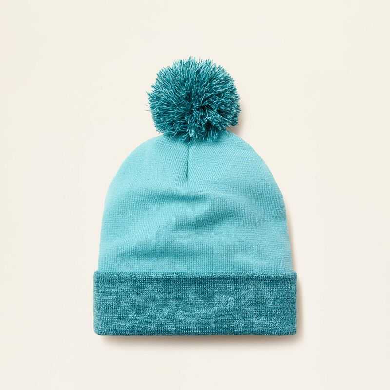 Ariat Pom Watch Cap Blue | 240EXVLRN