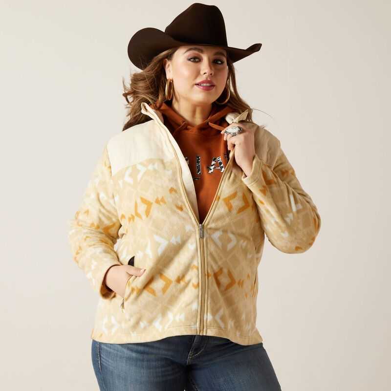 Ariat Prescott Fleece Jacket Brown | 752MALNYO