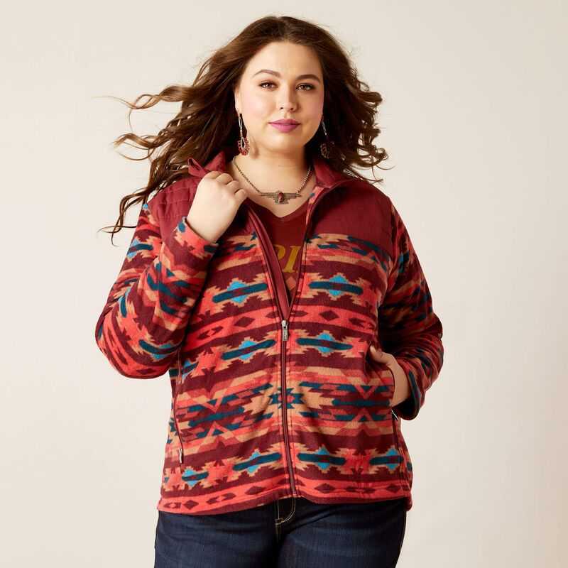 Ariat Prescott Fleece Jacket Campfire Print | 286QNSIRB