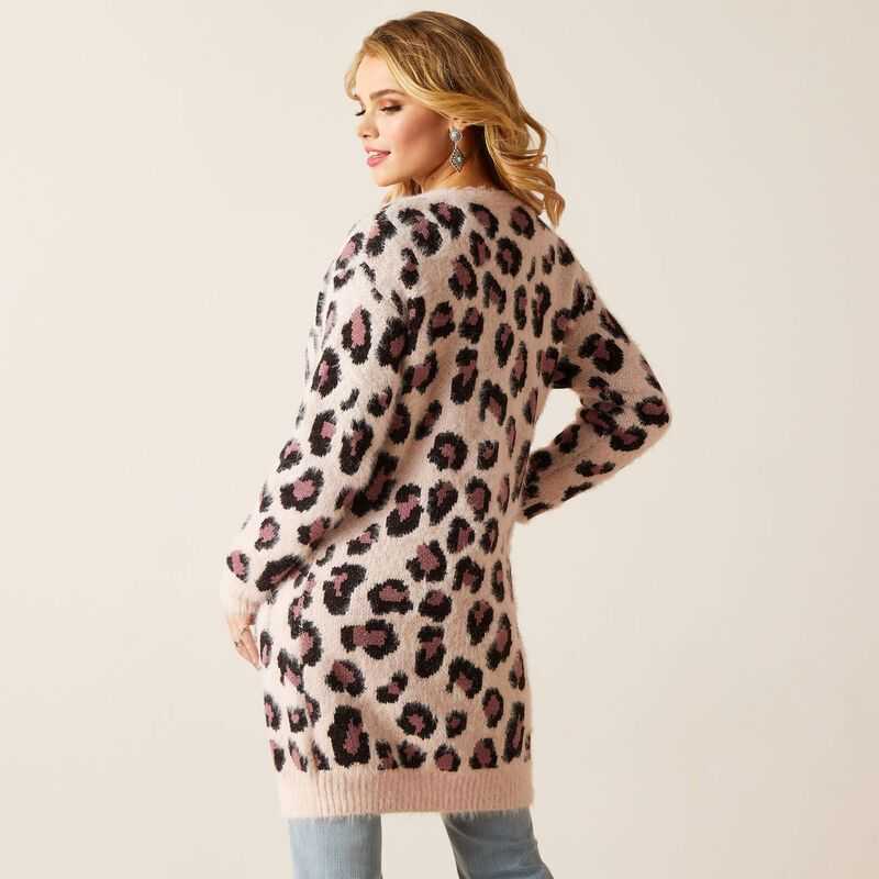 Ariat Pretty in Pink Sweater Pink Leopard | 148VKEZFU